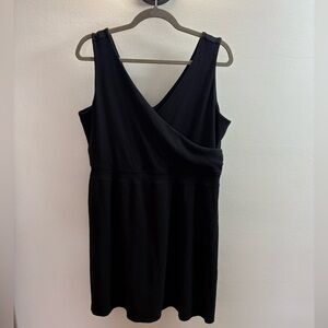 Maurices 24/7 Black Ribbed A-Line Dress XL